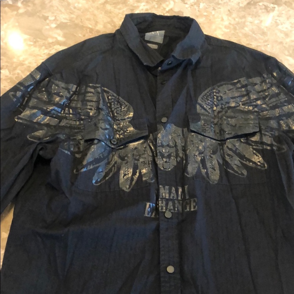 Armani exchange button down shirt